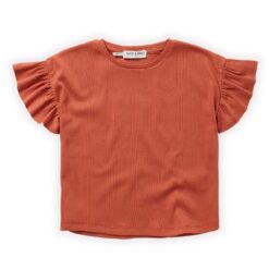 Sproet & Sprout T-shirt ruffle sleeves langoustino