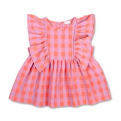 Petit Blush - Ruffle Blouse Check
