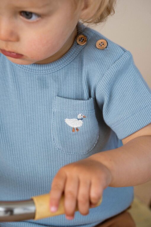 House of Jamie - Baby Pocket Tee Country Blue – Bild 2