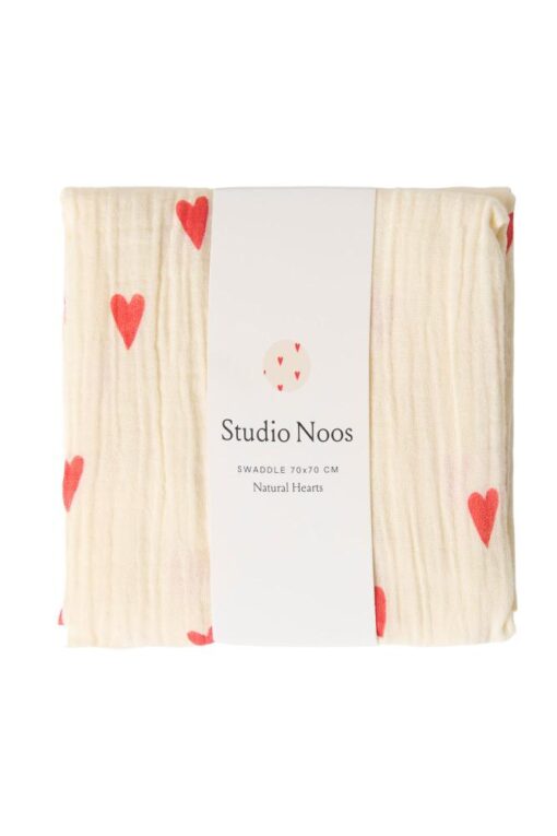 Studio Noos - Neutral Hearts Swaddle