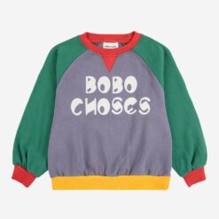 Bobo Choses - color block ranglan sweatshirt