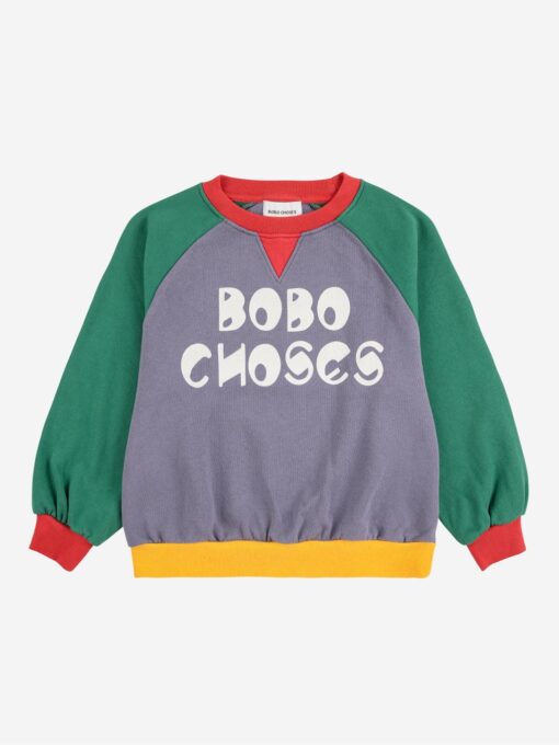 Bobo Choses - color block ranglan sweatshirt