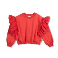 Petit Blush - Romantic Ruffle Sweater Cayenne