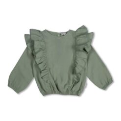 Petit Blush - Ruffle Blouse Iceberg Green