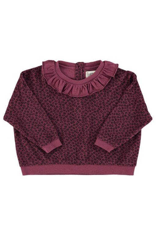 Piupiuchick - sweatshirt Aubergine animal print