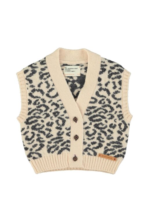 Piupiuchick - Knitted waistcoat animal print