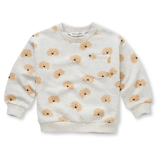 Sproet & Sprout - Sweatshirt moustache dog