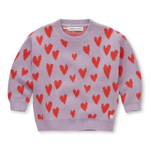 Sproet & Sprout - Sweater intarsia hearts