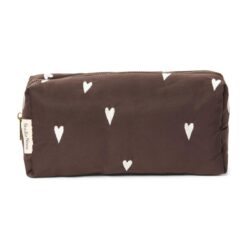 Studio Noos - Puffy Pouch Brown Hearts