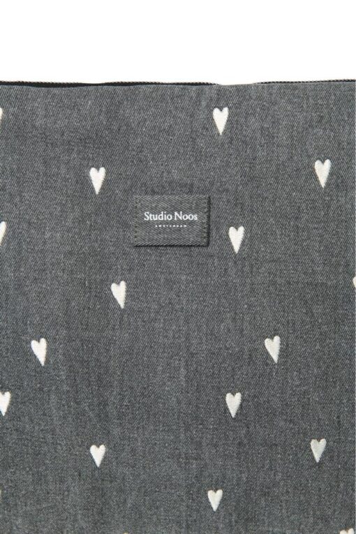 Studio Noos - Grey Denim Hearts Diaper Bag – Bild 4
