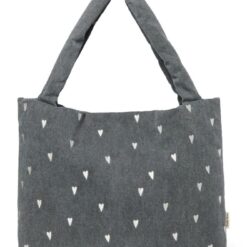Studio Noos - Grey Denim Hearts Mom Bag