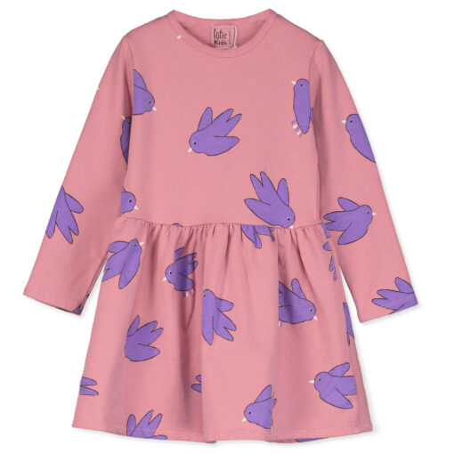 Lötie Kids - Dress Flowing Bird Rose
