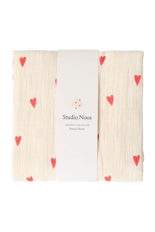 Studio Noos - Neutral Hearts Swaddle Large