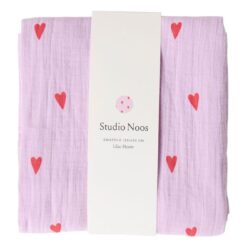 Studio Noos - Lilac Hearts Swaddle Large