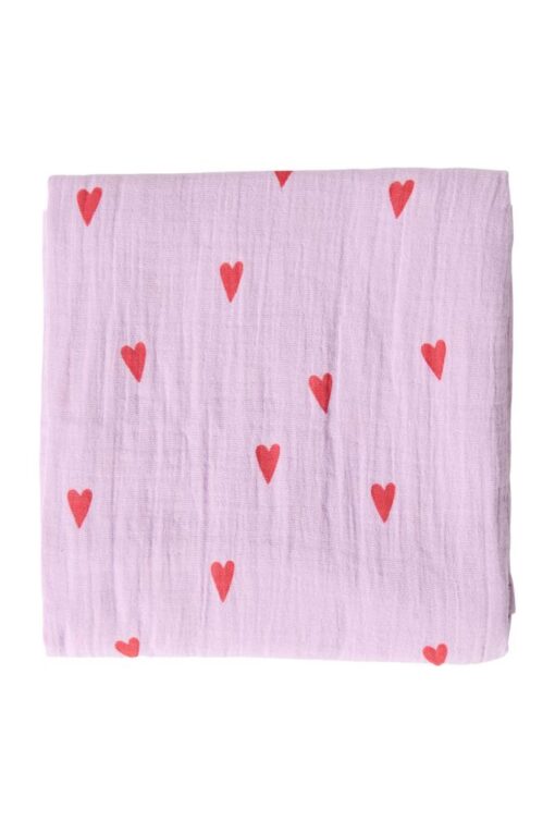 Studio Noos - Lilac Hearts Swaddle Large – Bild 2