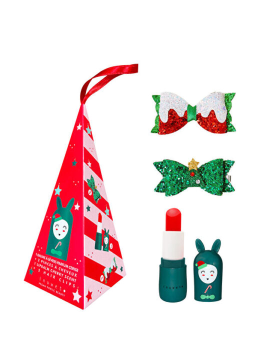 Inuwet - Lippenbalsam & 2 Weihnachts-Haarspangen