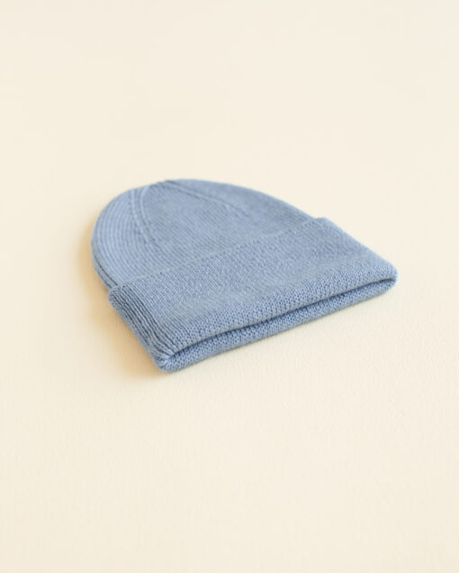 Hvid - Beanie Fonzie NEWBORN Light Blue – Bild 4