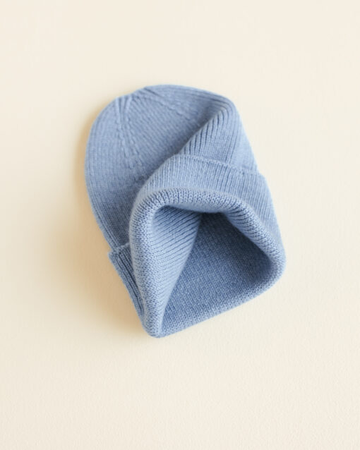 Hvid - Beanie Fonzie NEWBORN Light Blue – Bild 3