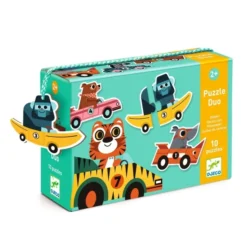 Djeco - Puzzle Duo Rennautos