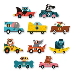 Alternative view of Djeco - Puzzle Duo Rennautos
