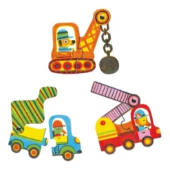 Alternative view of Djeco - Puzzle duo Bewegte Fahrzeuge