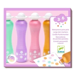 Djeco - Farben 4 Schaumstoffspitzen Pearly