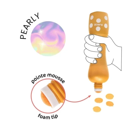 Djeco - Farben 4 Schaumstoffspitzen Pearly – Bild 3