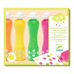 Djeco - Farben 4 Schaumstoffspitzen Neon