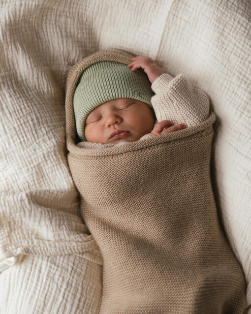 Hvid - Beanie Fonzie NEWBORN Mint – Bild 3