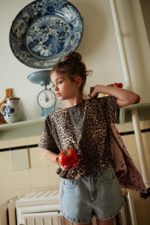 Petit Blush - Jeans Short Washed Light Blue – Bild 3