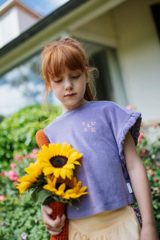 Petit Blush - Towel Ruffle Top Violet – Bild 2