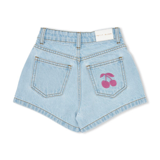 Petit Blush - Jeans Short Washed Light Blue – Bild 2