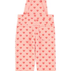 Alternative view of Piupiuchick - Dungarees red hearts allover
