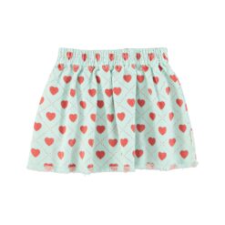 Alternative view of Piupiuchick - Short skirt light blue hearts allover
