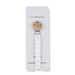 1 + in the family - Aina Pacifier Clip Misty-Blue