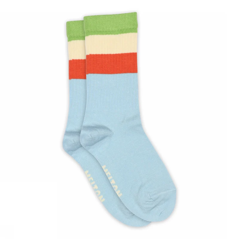 Melton - Wide Stripes Socks Kiwi