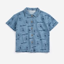 Bobo Choses - Pickle The Dog all over denim shirt