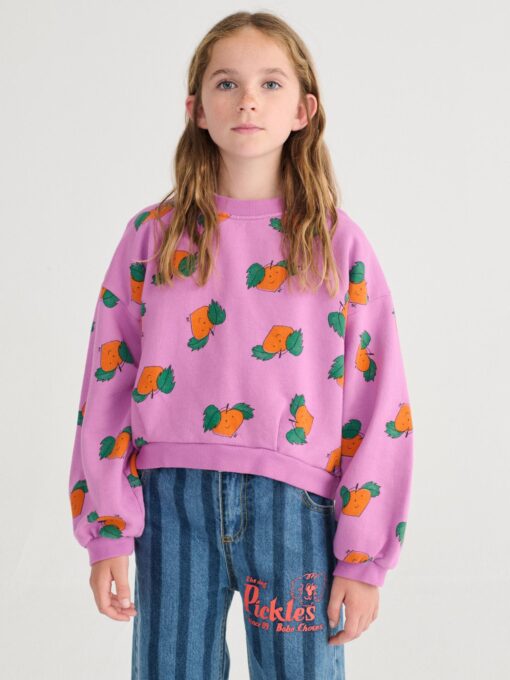 Bobo Choses - Tangerine all over cropped sweatshirt – Bild 4