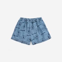 Bobo Choses - Pickles The Dog all over denim short