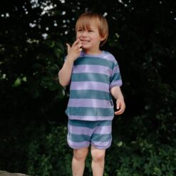 Alternative view of Daily Brat - Striped Towel T-Shirt Teal