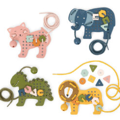 Trixie - Tierisches Schnürspiel aus Holz