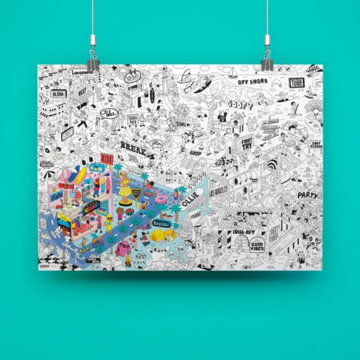 OMY - Surf & Skate Ausmalposter – Bild 3