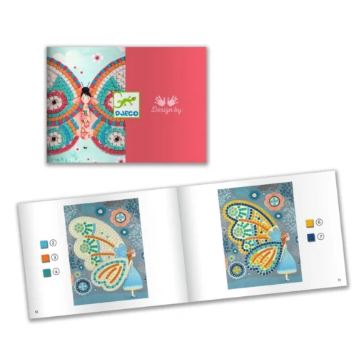 Djeco - Mosaike: Glitzer Schmetterlinge – Bild 4