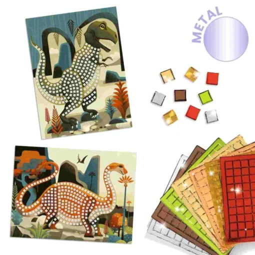 Djeco - Mosaike: Metallische Dinosaurier – Bild 2