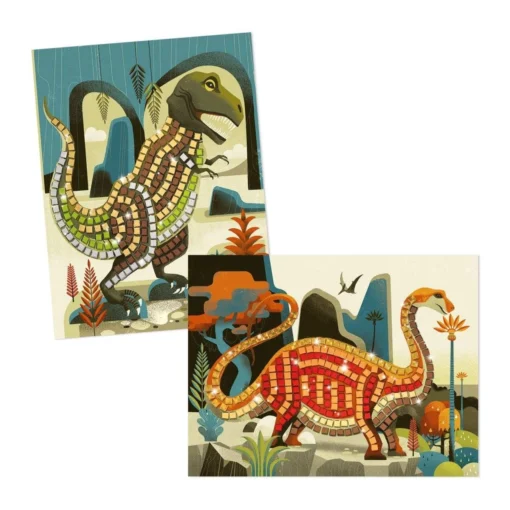 Djeco - Mosaike: Metallische Dinosaurier – Bild 4