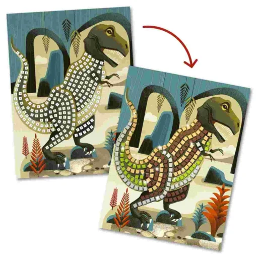 Djeco - Mosaike: Metallische Dinosaurier – Bild 3