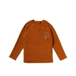 Salted Stories -Langarm-Schwimmshirt Solid Bombay Brown