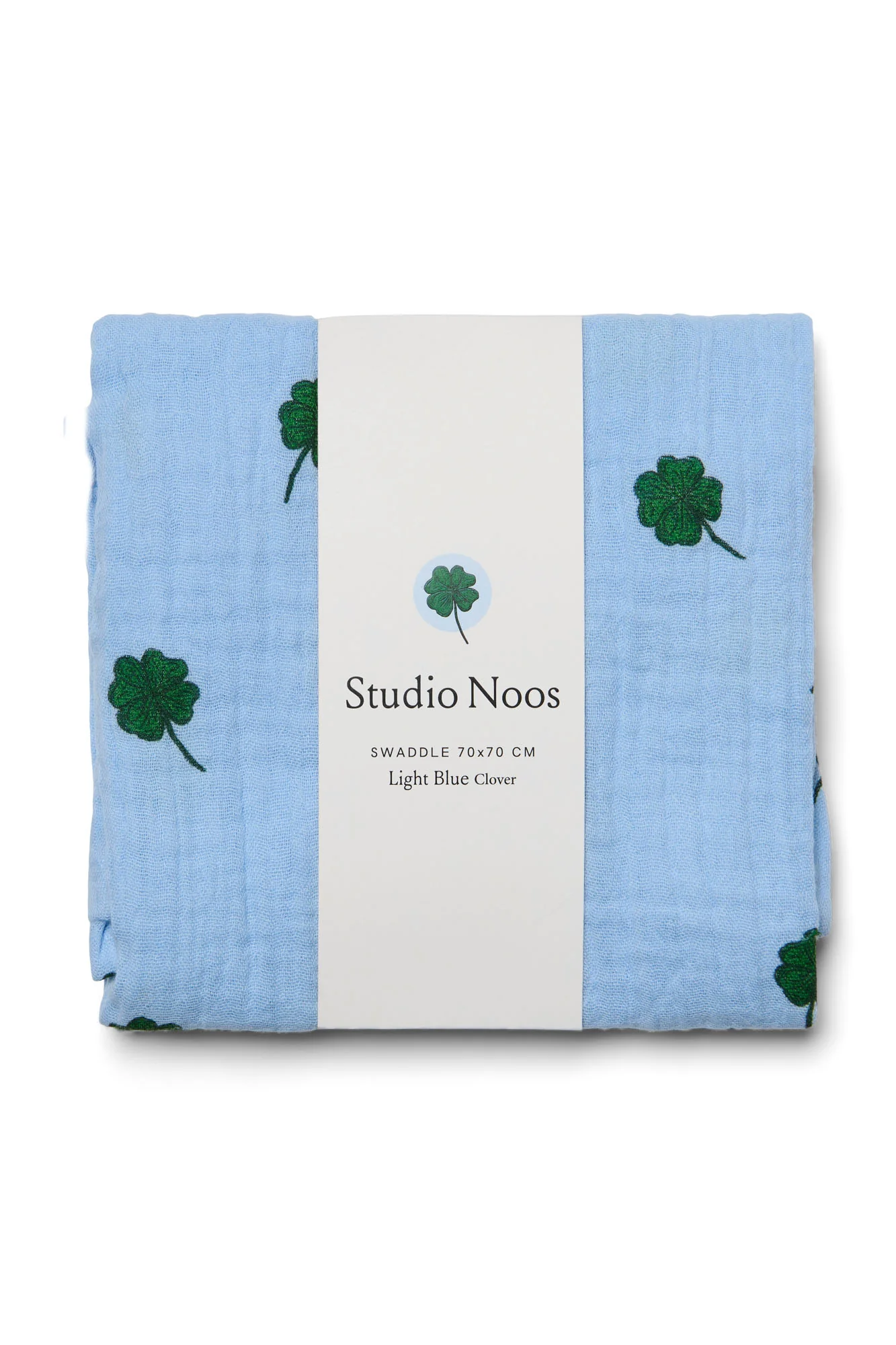 Studio Noos - hellblauem Kleeblatt Swaddle