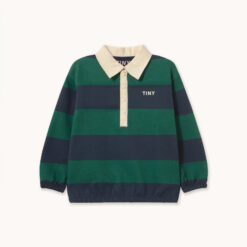 Tinycottons - Navy Stripes Polo Sweatshirt