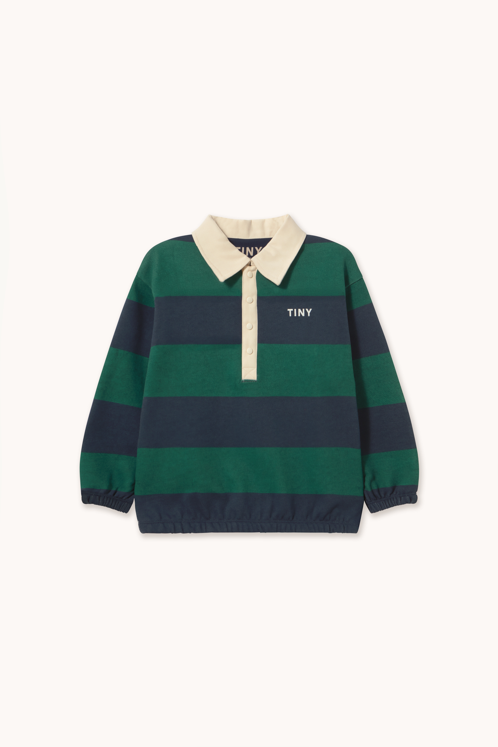 Tinycottons - Navy Stripes Polo Sweatshirt